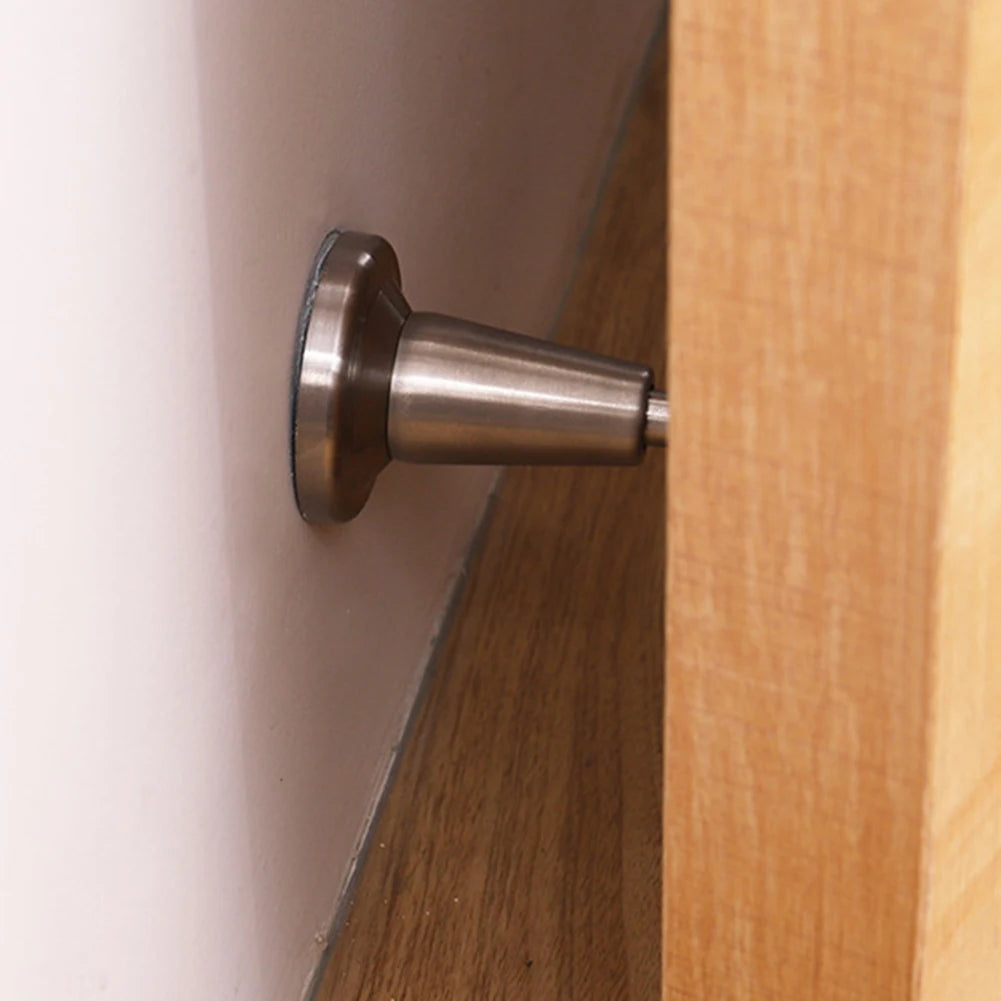 Magnetic Door Stopper Stainless Steel Magnet Door Stopper Catch Holder Strong Magnetic Attraction Gate Resistance Door Suction