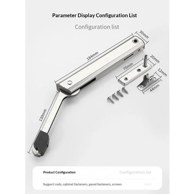 Kitchen Cabinet Hydraulic Hinge Heavy Duty Adjustable Door Support Soft Close Lift Up Randomly Stop