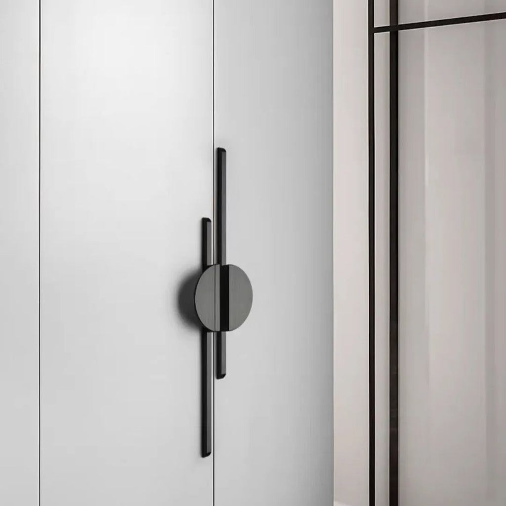 Modern Simple Black Round Counter Cabinet Door Pulls Drawer Knobs Furniture Handles Kitchen Cupboard Door Handles Hardware