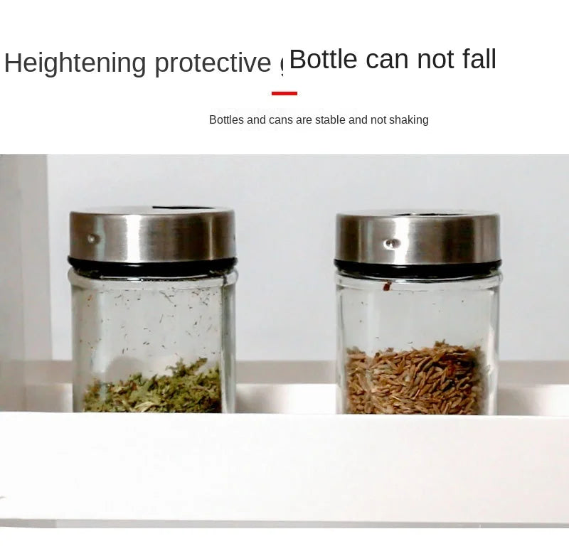 Delicate Spice Rack Double Storage Food Rack Rotating Spice Storage Shelf for Kitchen Bathroom