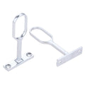 2pcs Stainless Steel Wardrobe Rail Support Flange Bracket Hange Clothes Rod Seat Hanger Pipe Bracket 16mm Tube Dia