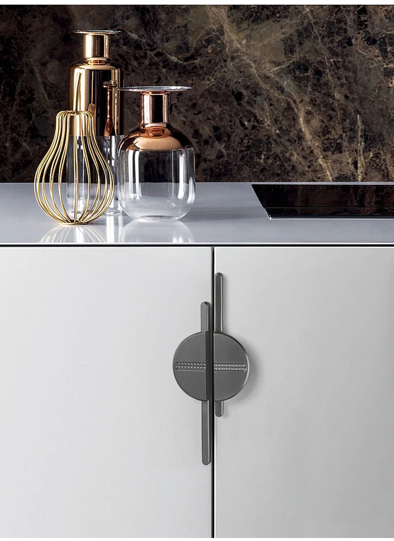 Modern Minimalist Semi-Circular Cabinet Handles - Luxury European Creative Pair Pulls for Wardrobe, Drawers & Furniture Cabinets