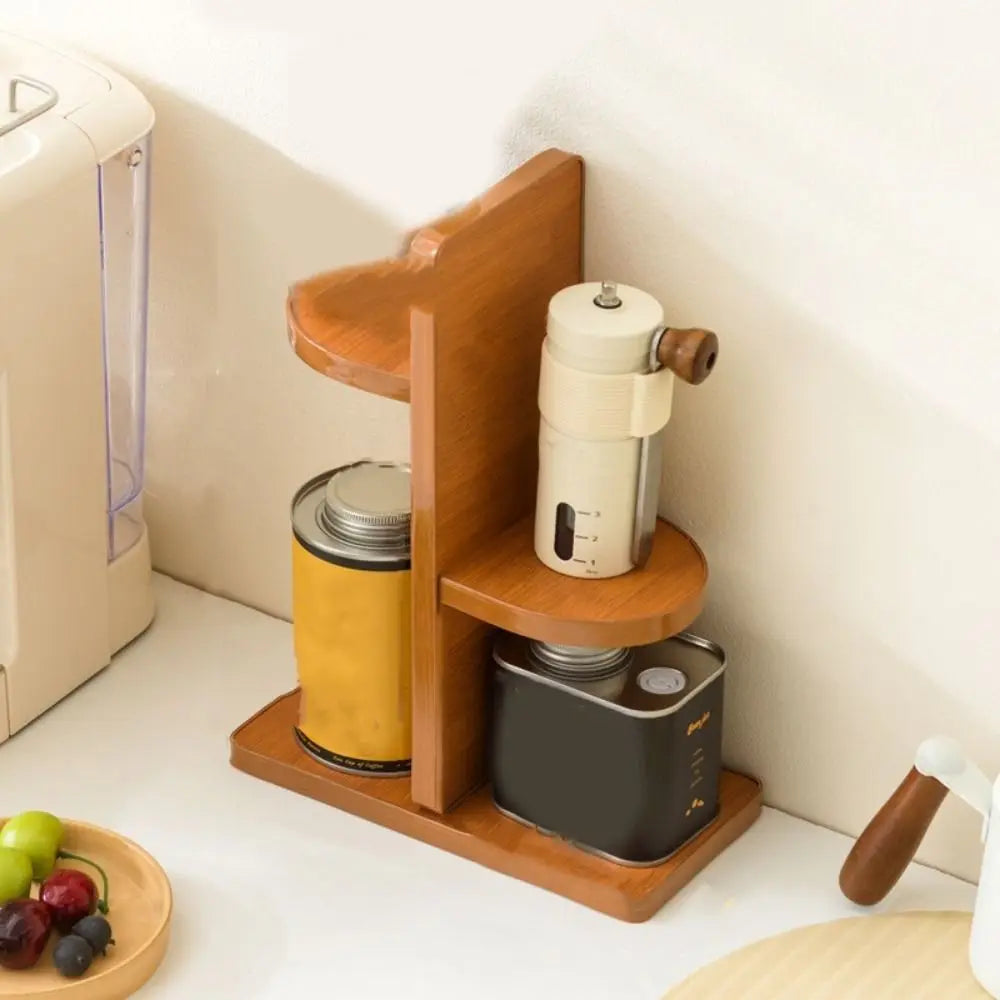 Practical Large Capacity Spice Storage Rack Anti-drop Space Saving Cup Holder Decorative Seasoning Bottle Holder Countertop
