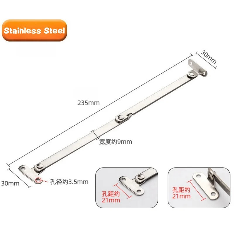 2Pcs/Set Stainless Steel Cabinet Cupboard Furniture Doors Close Lift Up Stay Hinge Lid Support Hinges Kitchen Door Soft Closer