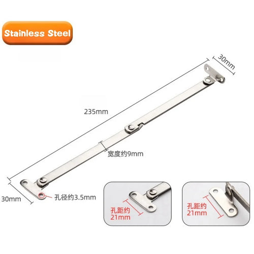 2Pcs/Set Stainless Steel Cabinet Cupboard Furniture Doors Close Lift Up Stay Hinge Lid Support Hinges Kitchen Door Soft Closer