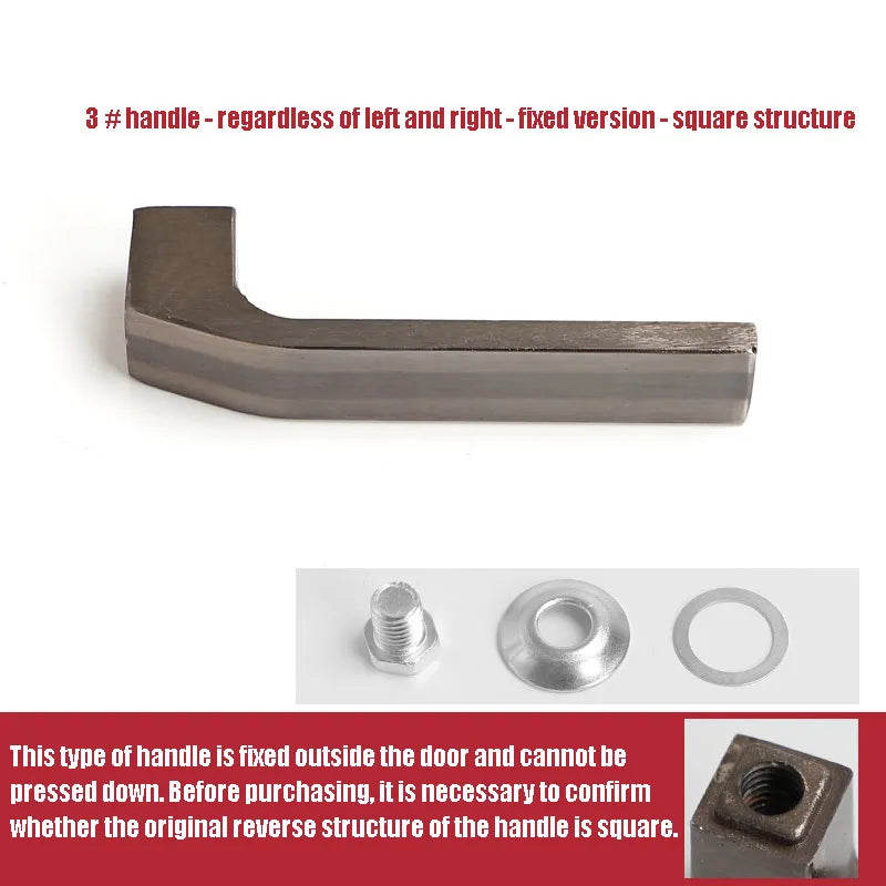 Solid Handle For Anti-theft Door Durable Non Rusting  Thickened Material Household Door Room Bedroom Universal Handle