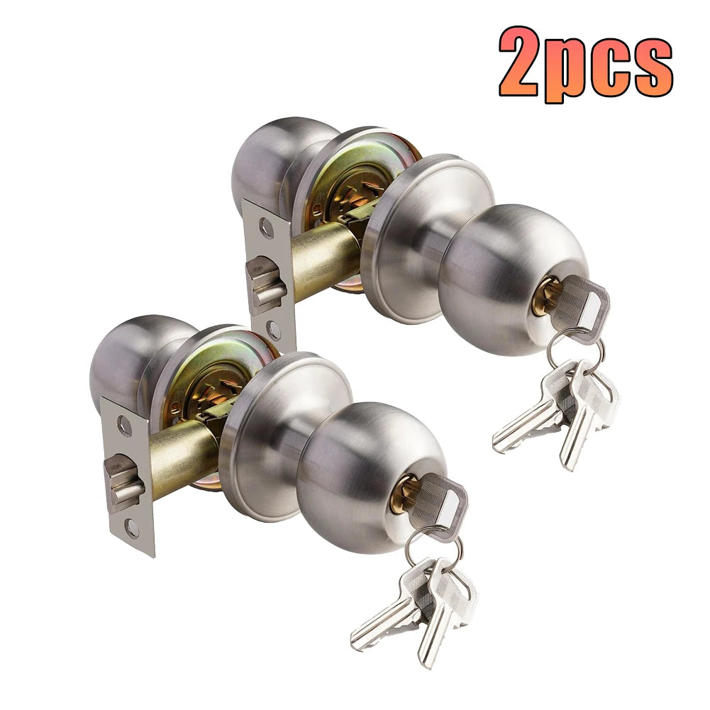 Universal Door Handle Knobs Bathroom Entrance Locks Accessories Bedroom Living Room Lock With Keys Door Lock