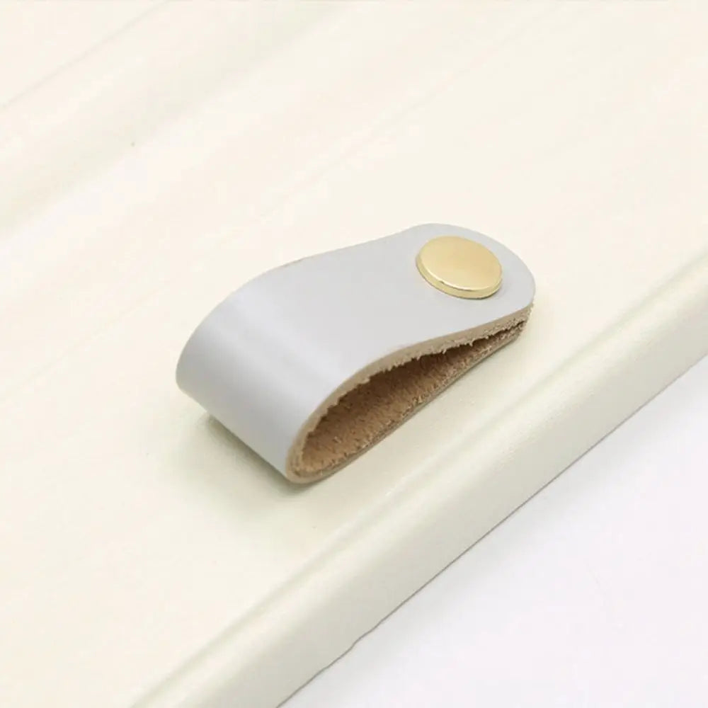 Furniture Modern Style Soft Kitchen Wardrobe Cabinet Environmentally Door Pulls Drawer Handle Leather Handle Furniture Knobs