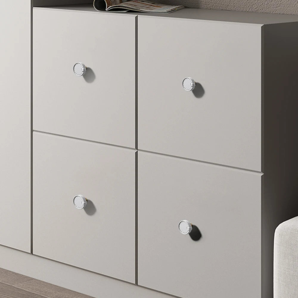 Modern minimalist wardrobe door handle drawer cabinet handmade leather small handle cabinet single hole gold handle set