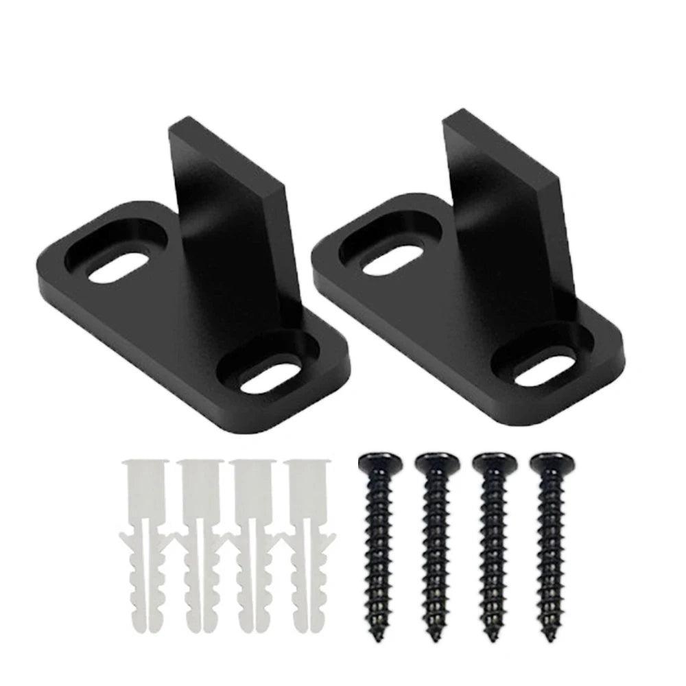 2pcs Sliding Barn Door Floor Guides Closet Door Guides Hardware Plastic Floor Wall Mounted Bottom Track Guide for Sliding Doors