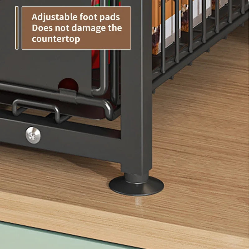 Slide-out storage rack,Cabinet pull-out storage basket,Punch-free storage rack with suction cups,Spice rack, cutlery rack