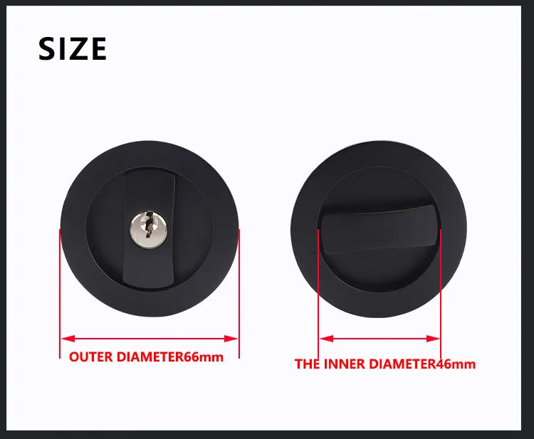 Black Sliding Door Sliding Door Lock Bathroom Balcony Interior Kitchen Double Hook Sliding Door Built-In Invisible Hook Lock