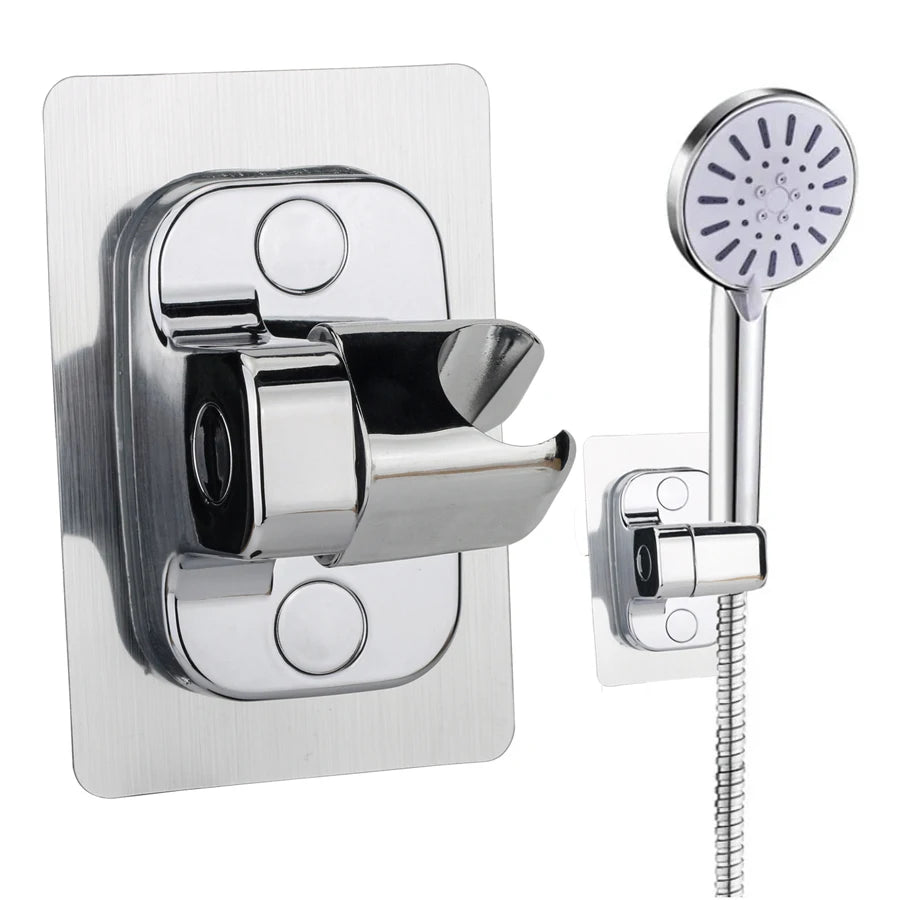 1pc Shower Head Holder Adjustable Wall Mounted Shower Holder Self-Adhesive Showerhead Handheld Bracket Bathroom  Accessories