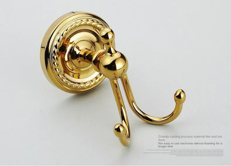 Robe Hooks Antique Brass Coat Hook Clothes Towel Hangers Storage Door Hook Wall Bathroom Accessories Black Bath Rack   Z-9001K