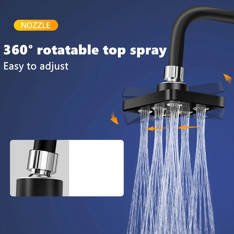 Upgrade Your Bathroom with this Supercharged Wall-Mounted Shower Head! bathroom accessories, shower head