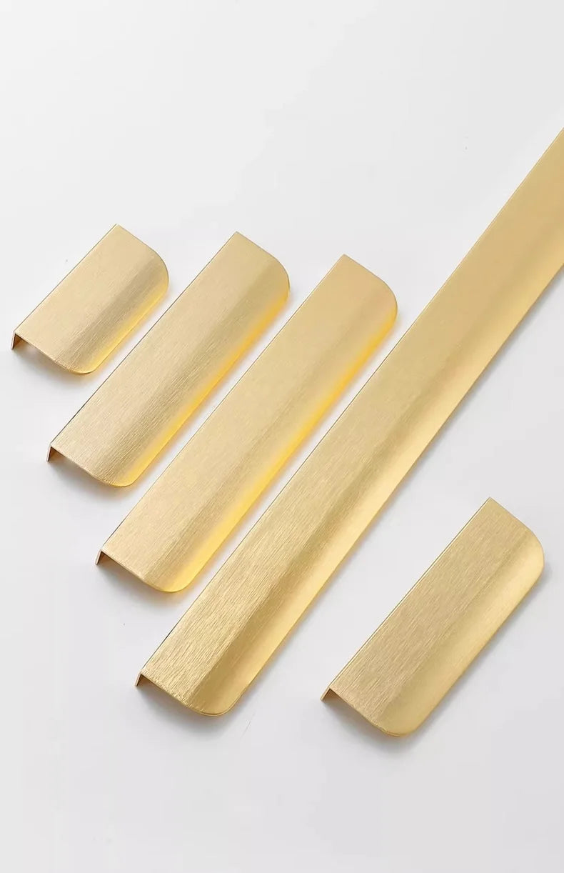 Hidden Minimalist Cabinet Handles for Kitchen Wardrobe | No Drilling Black Edge Pulls | Custom Length 80mm-1200mm Modern Design