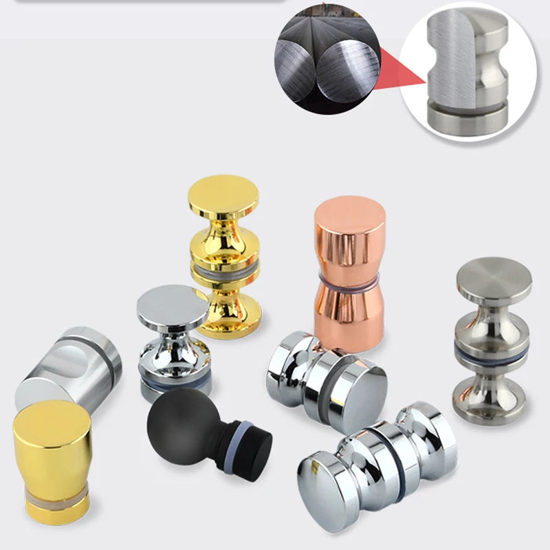 Glass Door Handle Bathroom Door Shower Door Handle Sliding Door Display Cabinet Wine Cabinet Barn Door Single Hole Round Knob