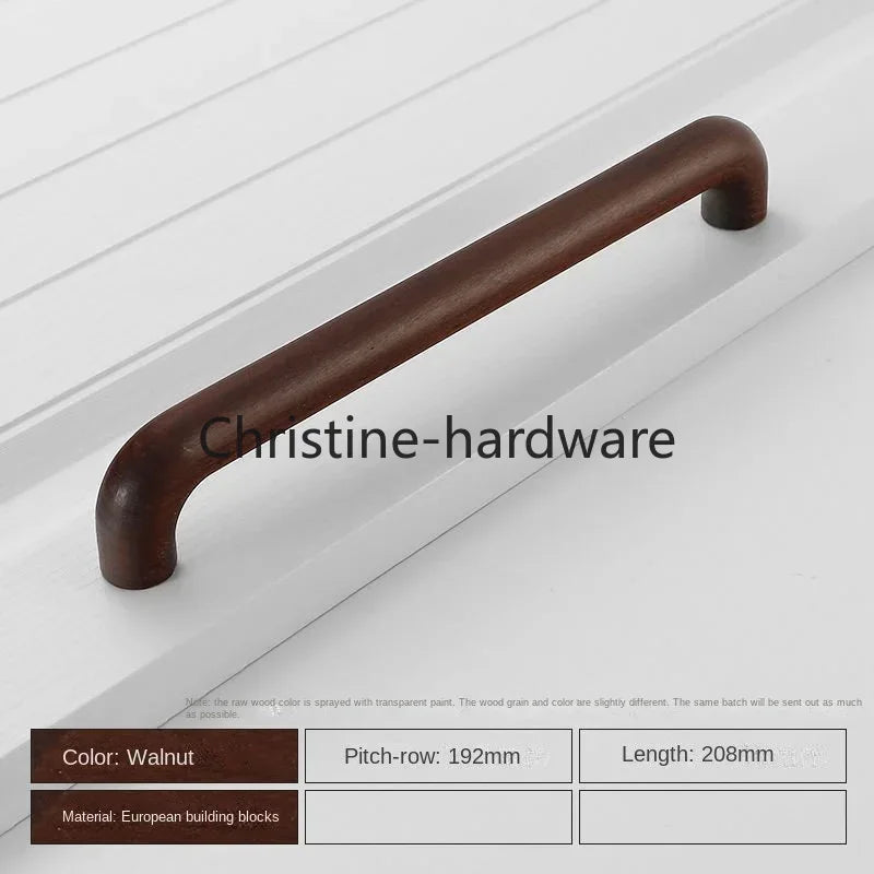 Simple Modern Wooden Cabinet Round Single-hole Handle Drawer Door Kitchen Shoe Cabinet Solid Wood Log Handle
