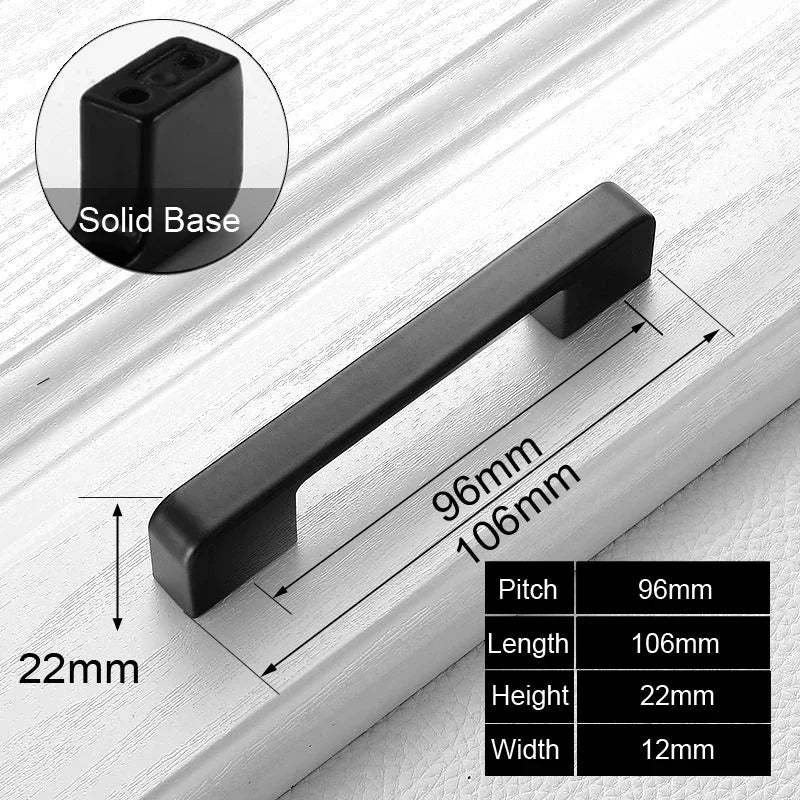 Black Handles Furniture Cabinet Knobs Muebles  Kitchen  Drawer Knobs Cabinet Pulls Cupboard  Knobs