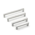 Modern Black Cabinet Handle Square Closet Drawer Cupboard Pulls Bathroom Cabinet Handles Furniture  Stainless Steel Door Knob