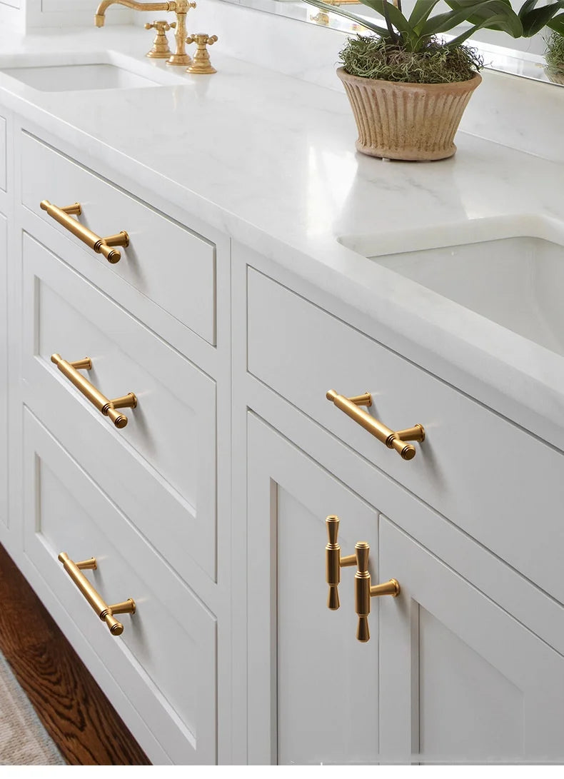 Long Kitchen Cabinet Hardware Cupboard Handles T Bar Furniture Hardware Drawer Pulls Rose Gold Door Handle Kitchen Accessories