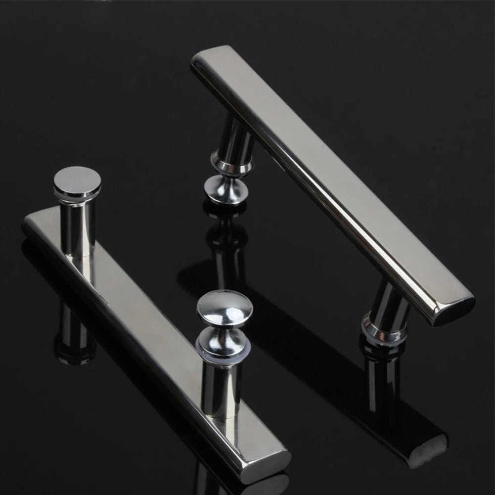 Shower Door Handle Knobs For Glass Sliding Door Bathroom Handrail Grab Bar Stainless Steel Chrome 225mm Replacement Pull Handle