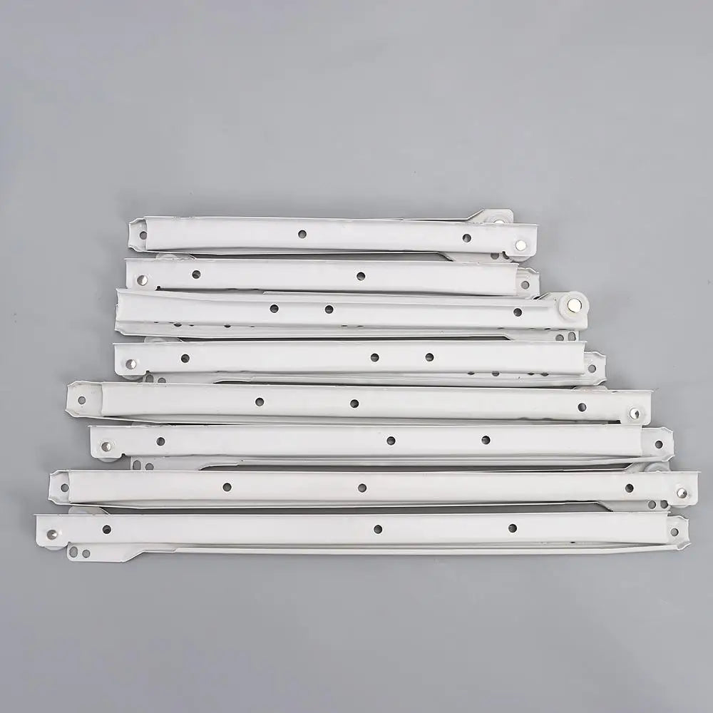 1Pair Chute Cabinets Keyboard Roller Pulley Furniture Slides Mute Two Section Drawer Track Slides Cabinet Rails