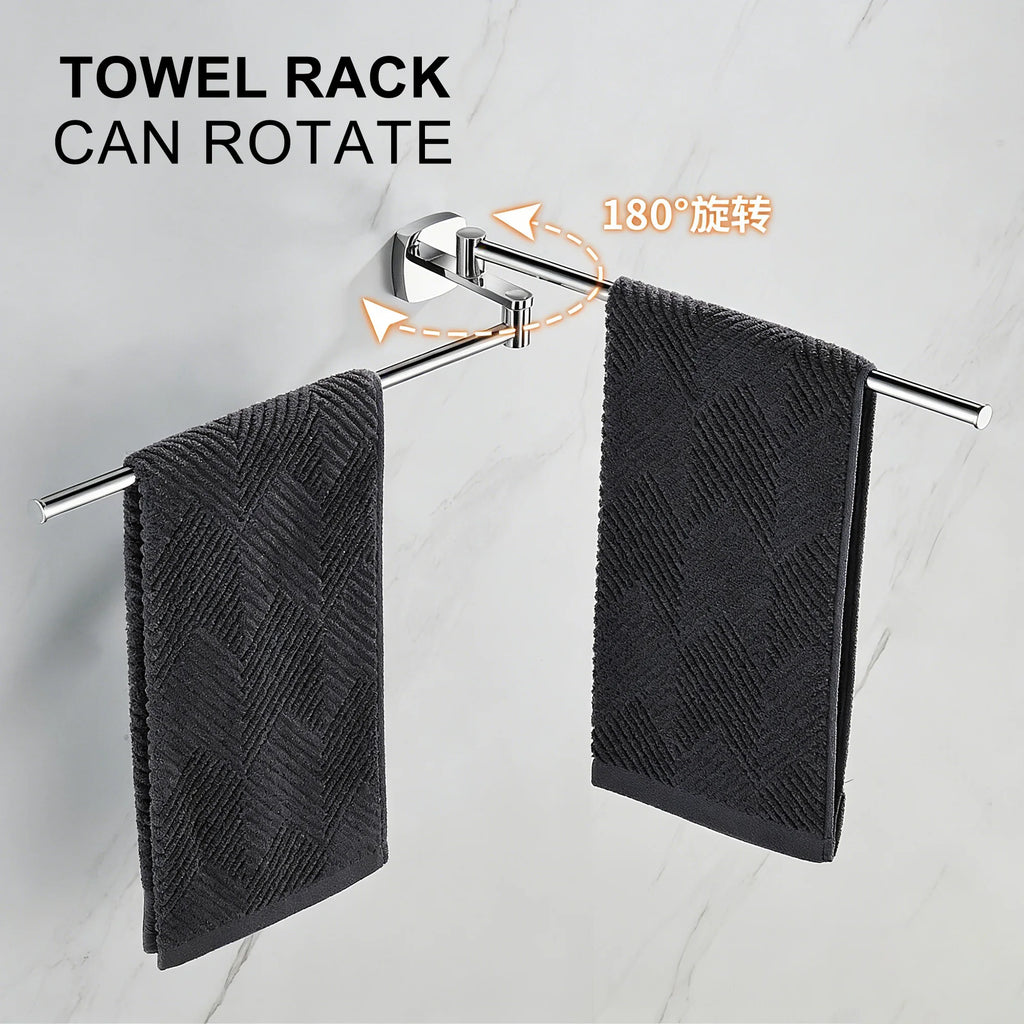 Bathroom towel bar, folding towel rack