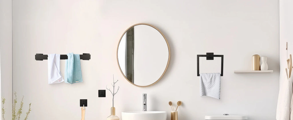 5 Pcs Bathroom Hardware Accessories Set Bathroom Towel Bar Set Bathroom Hardware Towel Holder Towel Racks Bathroom Wall Mounted