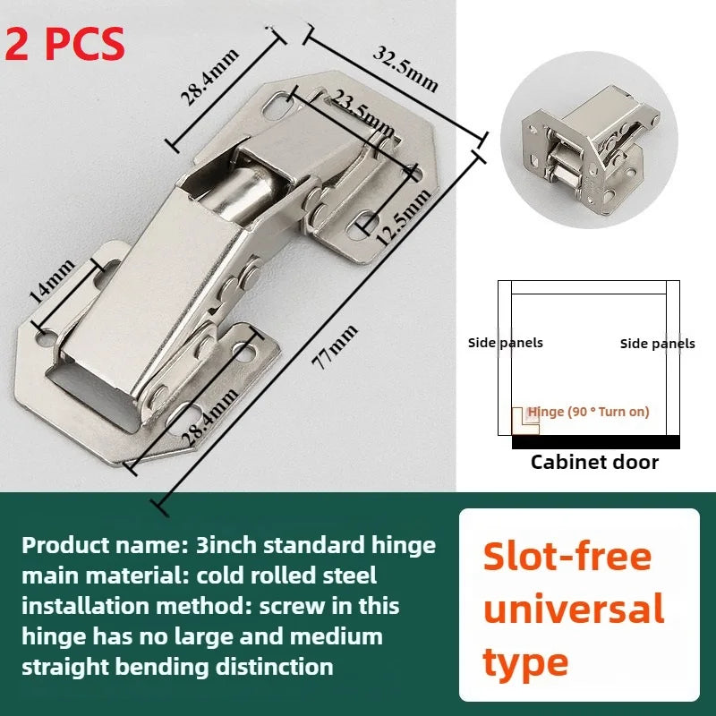 NORMAL Cabinet Hinge 90/150/170 Degree No-Drilling Hole Cupboard Door Hydraulic Hinges Soft Close With Screws Furniture Hardware