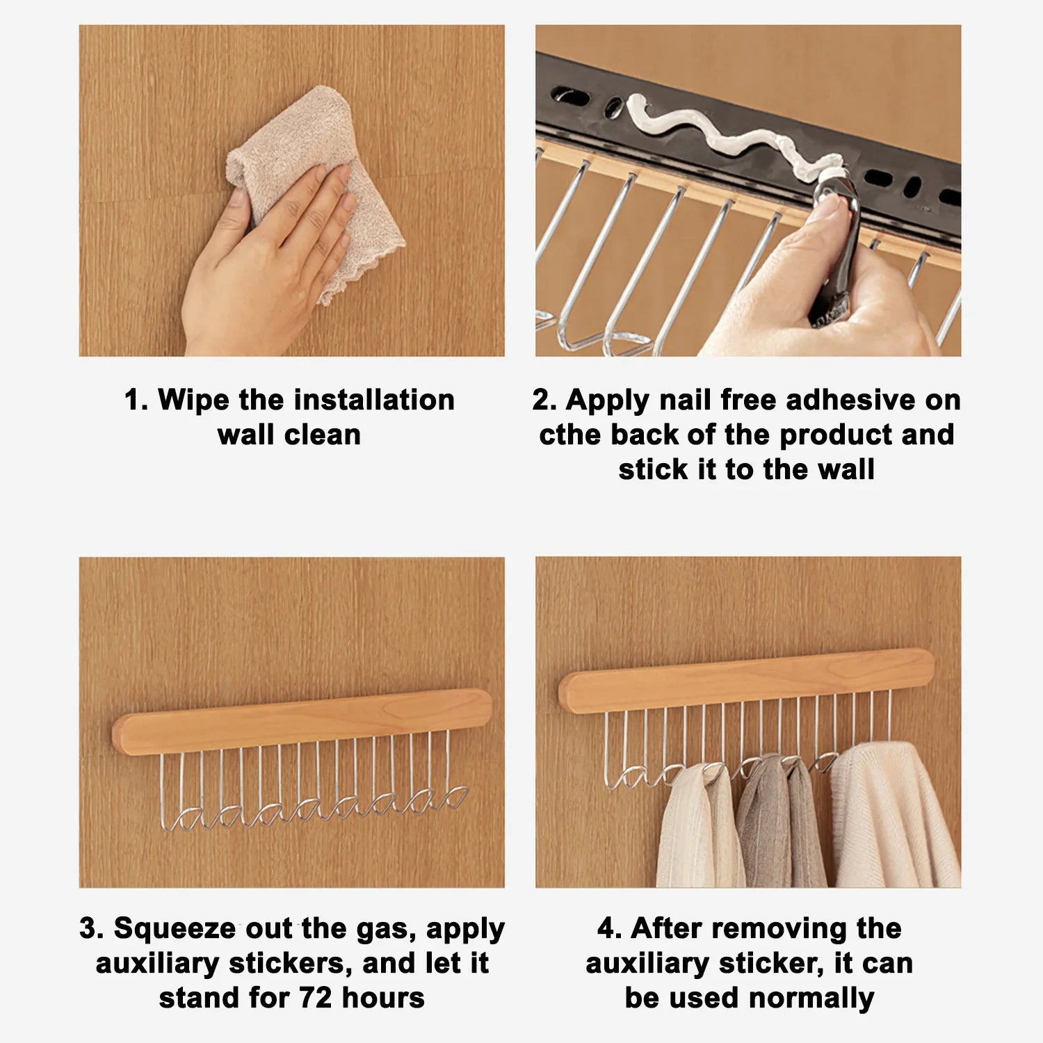 Clothes Hanger Bar for Closet Multifunctional Pull Out Hook Rack Wardrobe Sliding Rack Space Saving Closet Rod for Ties Scarves
