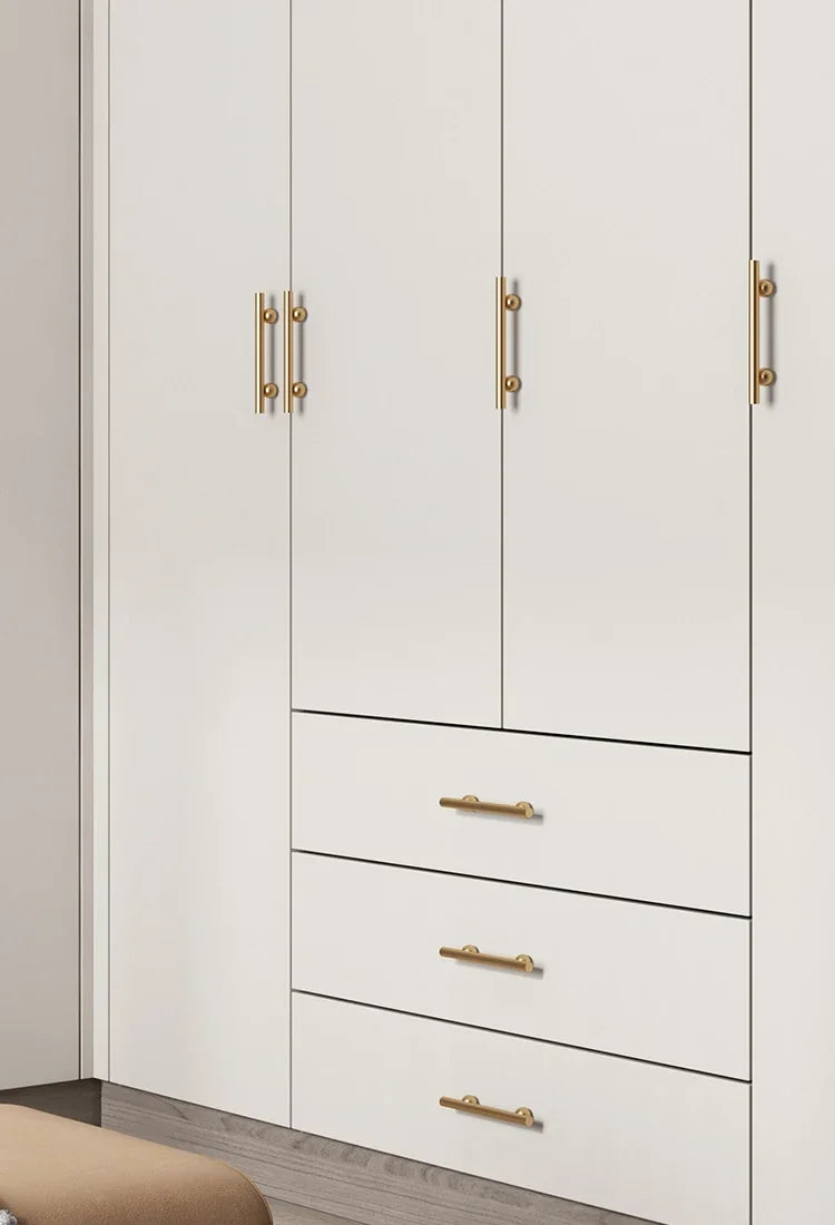 Creative Brass Cabinet Handle New High-end Modern Minimalist Drawer Cabinet Wardrobe Door  Light Luxury Cabinet Long Handle