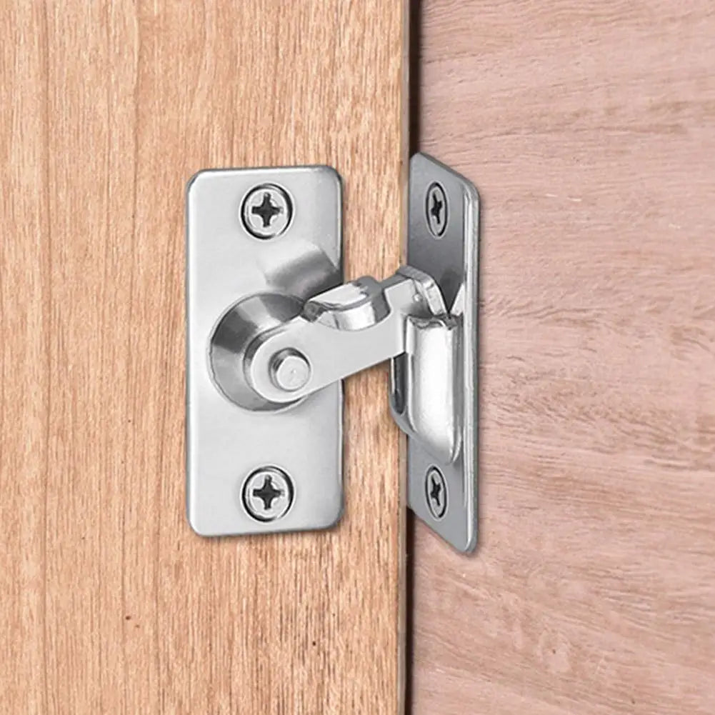 Door Lock Guard Latch Bolt 90 Degree Steel Toggle Latch Sliding Barn Door Lock Wine Cabinet Closet Right Angle Lock