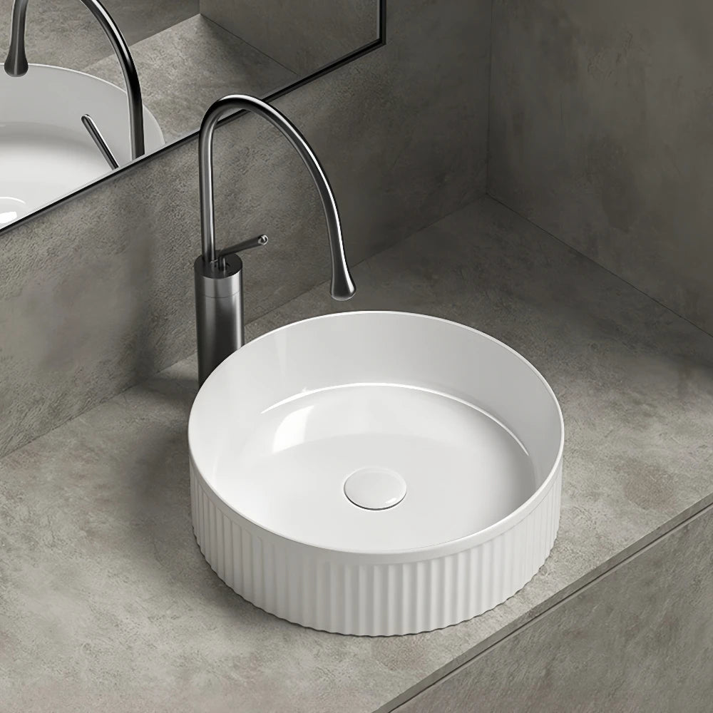 1 modern ceramic bathroom large sink, bathroom sink, modern home vanity basin (excluding faucet), suitable for balcony bathroom,