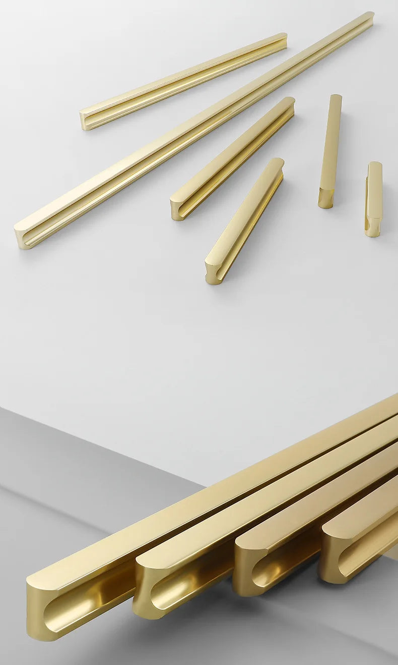 Modern Long Cabinet Handles Hidden-style Aluminum alloy Wardrobe Drawer Handle 800mm 1000mm Furniture Pulls