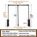 Wardrobe Pull Down Hanger Adjustable Lift Rod Storage Space Saving Closet Storage Clothes Rod