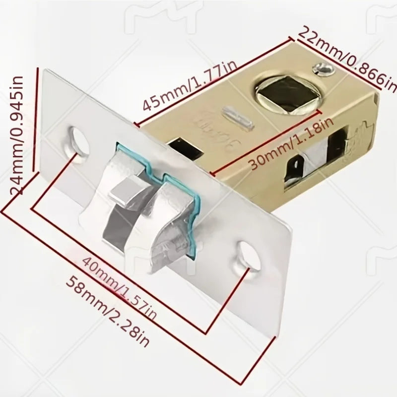 Elegant Aluminum Alloy Door Lock with 2 Handles - Easy Install, Perfect for Bathroom Kitchen Bedroom Interior Doors