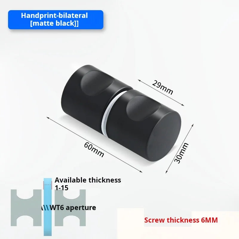 Glass Door Handle Bathroom Door Shower Door Handle Sliding Door Display Cabinet Wine Cabinet Barn Door Single Hole Round Knob