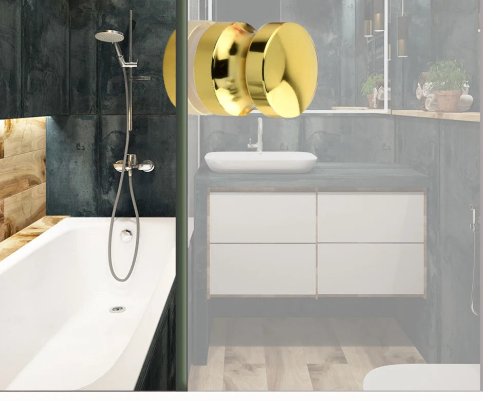 Glass Door Handle Bathroom Door Shower Door Handle Sliding Door Display Cabinet Wine Cabinet Barn Door Single Hole Round Knob