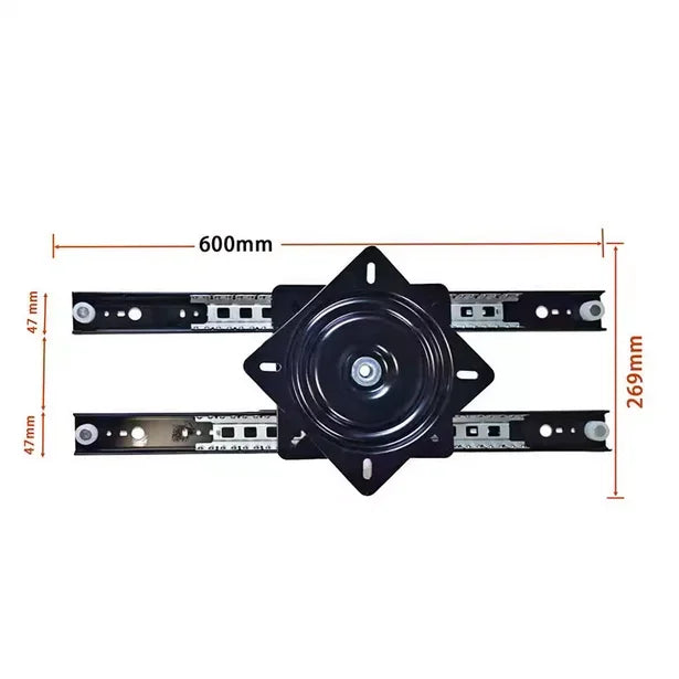 Rotating Telescopic Island Slide Rail | Heavy-Duty Hardware for Pull-Out Dining Table & Bar Counter