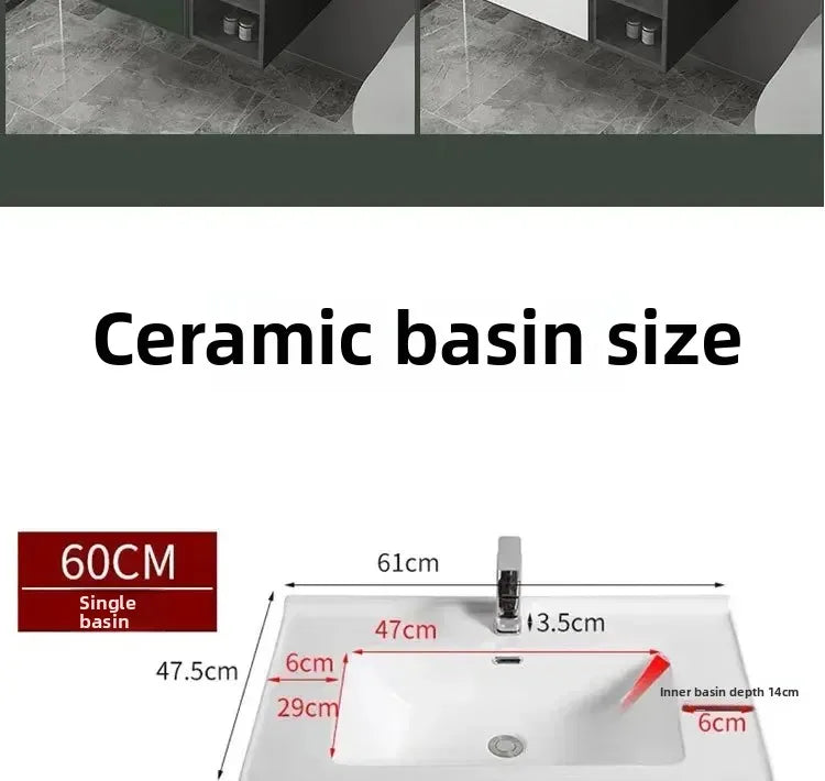 Bathroom Dressing Table and Sink Combination, Rock Plate Integrated Washbasin, Smart Mirror Cabinet, Toilet Furniture