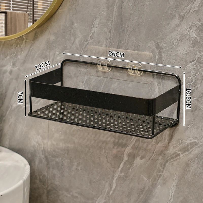 Gold storage rack bathroom wall mounted storage rack bathroom shampoo shower gel cosmetics storage rack bathroom accessories