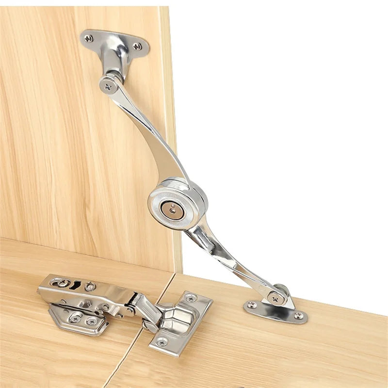 Adjustable Hydraulic Cabinet Hinges – Self-Closing Lift-Up Flap Stay Support For Kitchen Furniture, Durable & Silent Polish