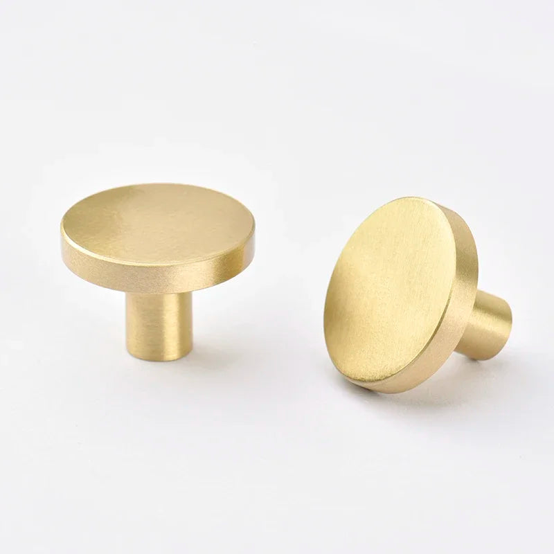 Round Brass Dresser Knobs Drawer Handle Cabinet Door Handle Antique Antique Kitchen furniture Hardware Knob Kitchen  Handles