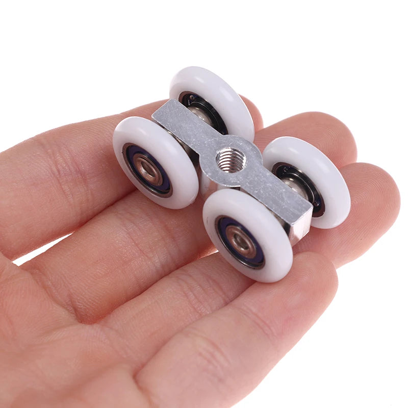 1Pair Sliding Door Rollers 4 Wheels Hanging Home Door Accessories Hardware