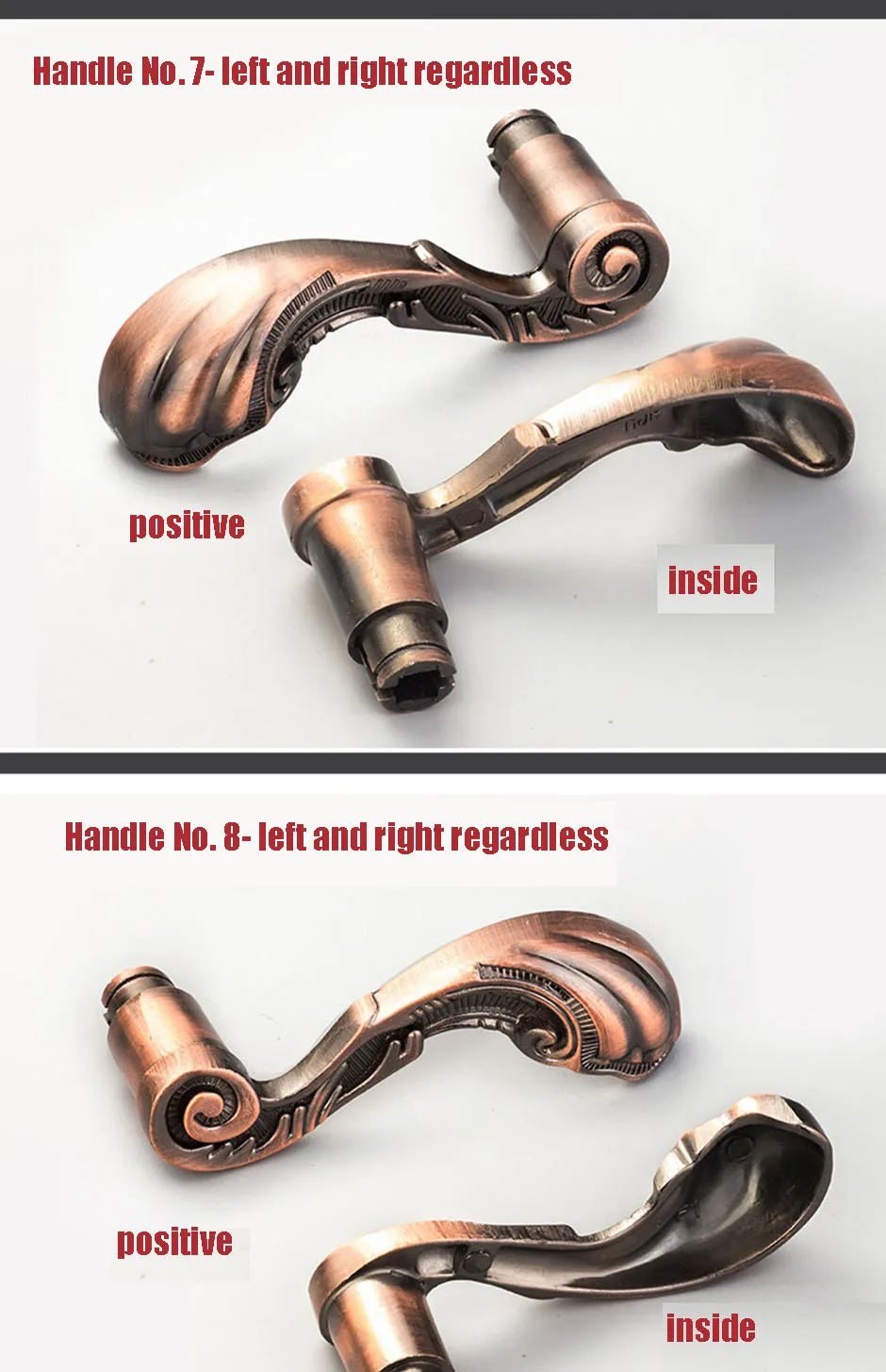 Solid Handle For Anti-theft Door Durable Non Rusting  Thickened Material Household Door Room Bedroom Universal Handle