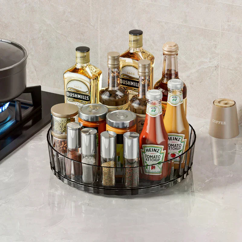 Rotating Spice Rack For Home Kitchens Multi-Functional Storage Tray For Seasoning Bottles And Jars, And Cosmetics