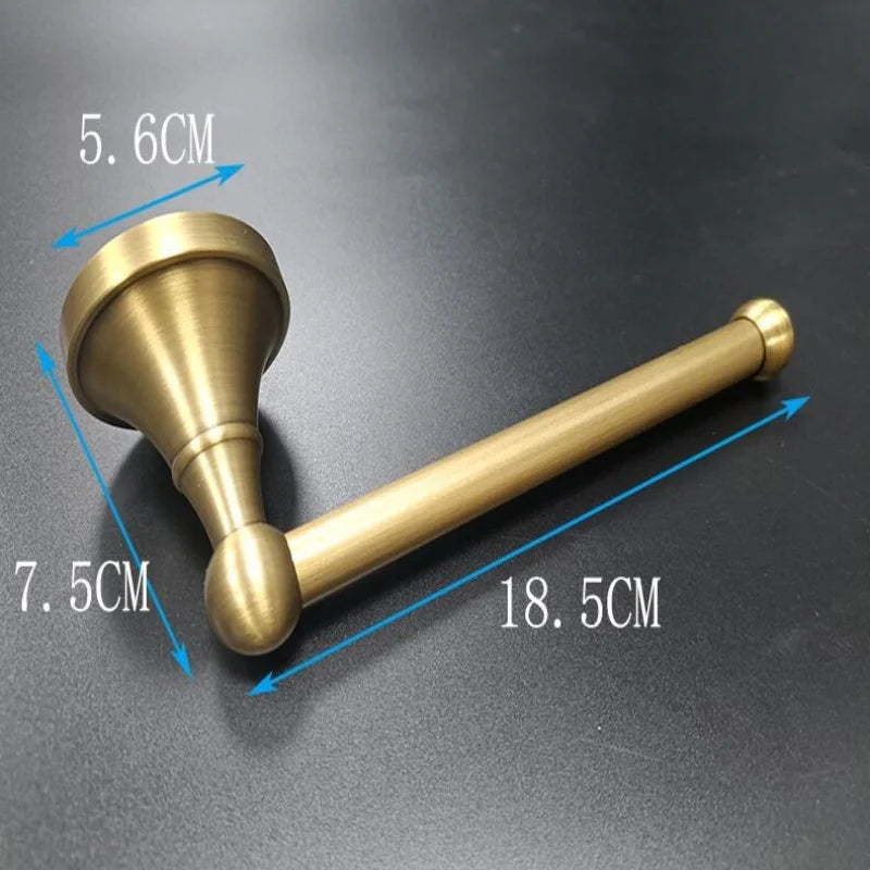 Antique Bathroom Towel Hangers Paper Holder Robe Hooks Copper Bathroom Towel Rod Wall Mounted Towel Bar Towel Rack Towel Holder