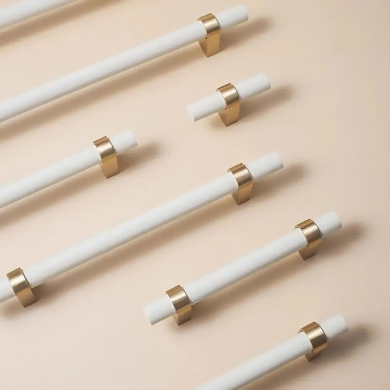 Wooden Cabinet Handles Pink White Drawer T Bar Knobs For Children's Room Brass Bookcase Wardrobe Pulls Modern Furniture Hardware
