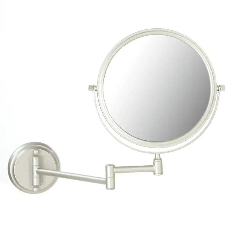 Bathroom Cosmetic Mirror 6 inch Wall Mounted Cosmetic Mirror Retractable Round Cosmetic Mirror Double Sided Mirror Bathroom